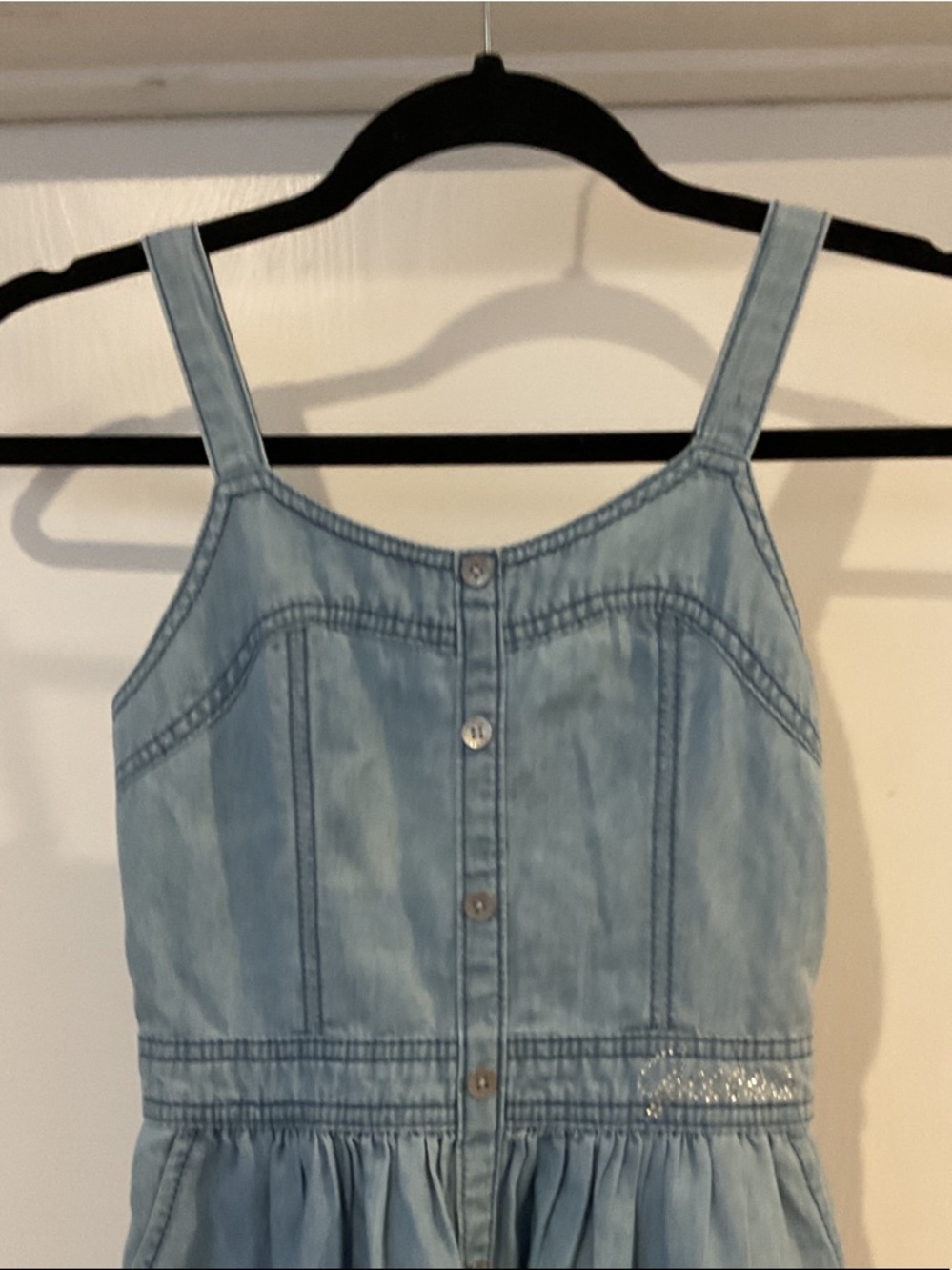 Guess Light Blue Denim Girls' Casual Sundress - Picture 2 of 3